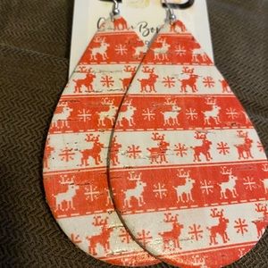 *NEW* Handmade Genuine Cork & Leather Earrings